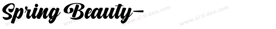 Spring Beauty字体转换